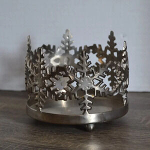 Metal Snowflake Candle Holder